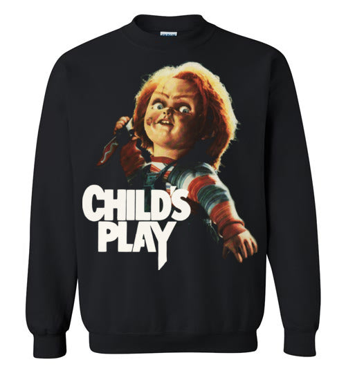 Chucky , Child's Play,Horror Film, serial killer, v3b,Gildan Crewneck Sweatshirt