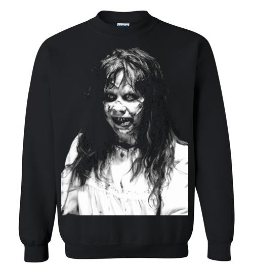 The Exorcist Linda Blair Classic Horror Movie Occult Supernatural Demons Satan , v1, Gildan Crewneck Sweatshirt
