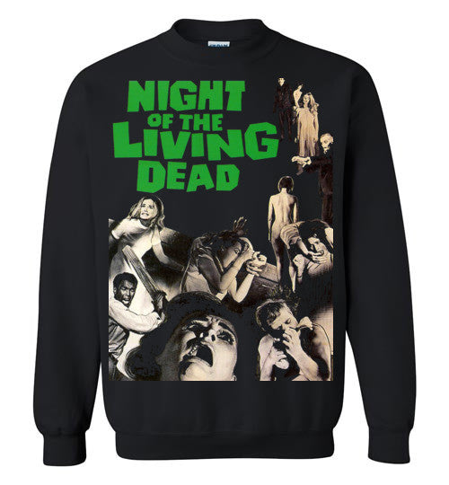 Night Of The Living Dead Horror Zombie Splatter George Romero , Gildan Crewneck Sweatshirt