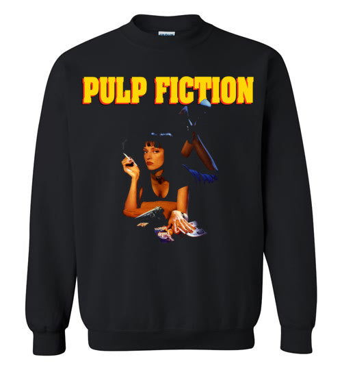 Pulp Fiction Mia Wallace , quentin tarantino, mobsters, john travolta, vincent, jules, v7, Gildan Crewneck Sweatshirt