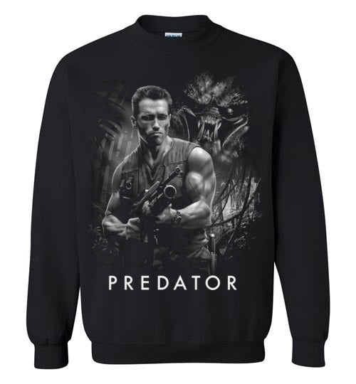 Predator, Arnold Schwarzenegger,cult classic,movie,v1,Gildan Crewneck Sweatshirt