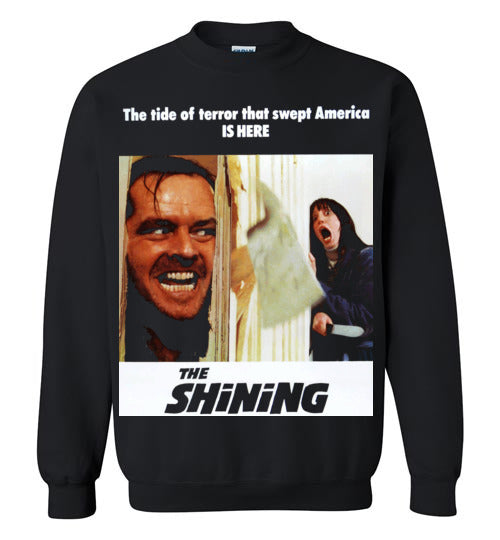 The Shining , Horror Film , Stanley Kubrick , Stephen King ,Jack Nicholson, Overlook Hotel,Movie Poster,v6, Gildan Crewneck Sweatshirt