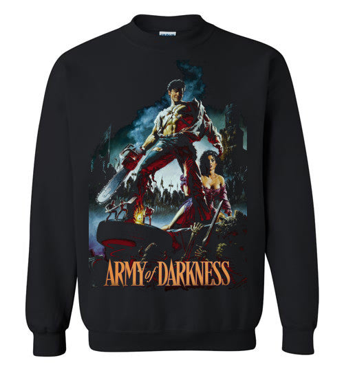 Evil Dead Army Of Darkness Horror Zombies v7, Gildan Crewneck Sweatshirt