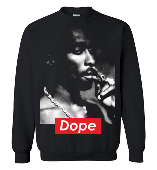 Tupac 2pac Shakur Makaveli Death Row hiphop gangsta Swag , v43, Gildan Crewneck Sweatshirt