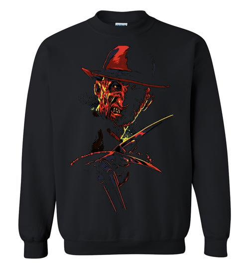 Nightmare on Elm Street Freddy Krueger Horror Movie ,v4,Gildan Crewneck Sweatshirt
