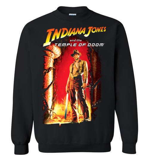 Indiana Jones,Harrison Ford,cult classic,movie,v3,Temple of Doom,Gildan Crewneck Sweatshirt