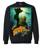 Creature from the Black Lagoon Classic Horror Movie, v3, Gildan Crewneck Sweatshirt