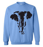 Elephant v2 , Gildan Crewneck Sweatshirt