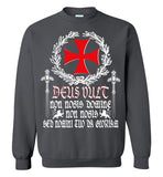 Knights Templar Deus Vult ,v29,Crewneck Sweatshirt