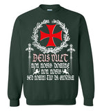 Knights Templar Deus Vult ,v29,Crewneck Sweatshirt
