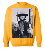 Clint Eastwood Western Sergio Leone, Gildan Crewneck Sweatshirt