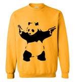 Banksy Panda Guns  Gildan Crewneck Sweatshirt
