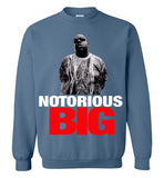 Notorious BIG Biggie Smalls Big Poppa Frank White Christopher Wallace,Bad Boy Records, Hip Hop New York Brooklyn,v10, Gildan Crewneck Sweatshirt