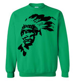 Native American Indian Chief , Gildan Crewneck Sweatshirt