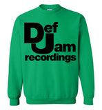 Def Jam Recordings Classic Hip Hop Run Dmc Beastie Boys Public Enemy Kanye West Rick Ross ,v2, Gildan Crewneck Sweatshirt