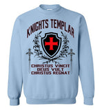 Knights Templar Deus Vult Christus Vincit,v26,Crewneck Sweatshirt