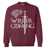 Game Of Thrones, Winter is Coming,v2, Gildan Crewneck Sweatshirt