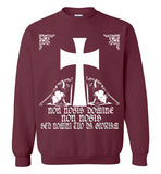 Knights Templar Deus Vult , v18,Crewneck Sweatshirt