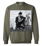 Jean Michel Basquiat Artist Graffiti Icon Art Genius Designer New York City Fashion Street Wear,v4, Gildan Crewneck Sweatshirt