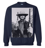 Clint Eastwood Western Sergio Leone, Gildan Crewneck Sweatshirt