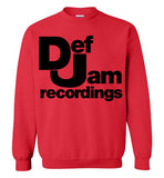 Def Jam Recordings Classic Hip Hop Run Dmc Beastie Boys Public Enemy Kanye West Rick Ross ,v2, Gildan Crewneck Sweatshirt