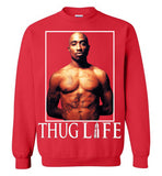 Tupac 2pac Shakur Makaveli Thug Life v9 , Gildan Crewneck Sweatshirt