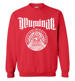 Illuminati Free Mason All Seeing Eye Secret Society Conspiracy ,v1, Gildan Crewneck Sweatshirt
