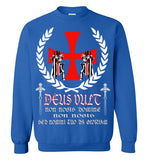 Knights Templar Deus Vult shirt, v4, Gildan Crewneck Sweatshirt