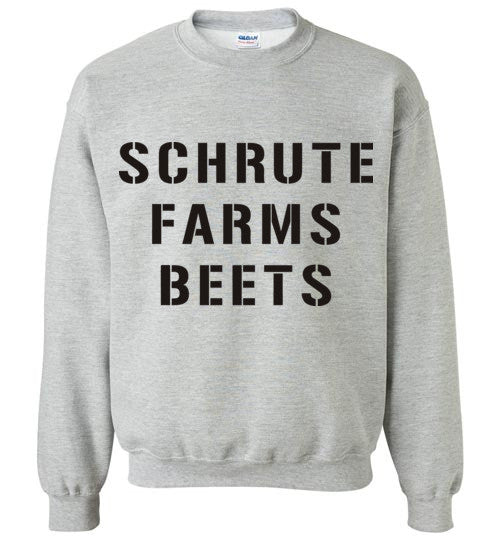 Schrute Farm Beets from the TV Show The Office , Gildan Crewneck Sweatshirt