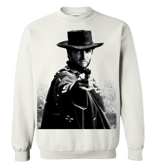 A Fistful of Dollars,Clint Eastwood,Sergio Leone, Spaghetti Western,The Good, the Bad and the Ugly,The Man with No Name,Ennio Morricone,v2,Gildan Crewneck Sweatshirt