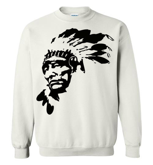 Native American Indian Chief , Gildan Crewneck Sweatshirt