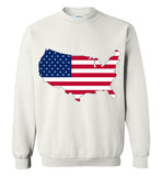 USA Flag 4th Of July Independence Day America Vintage American Flag v3 , Gildan Crewneck Sweatshirt