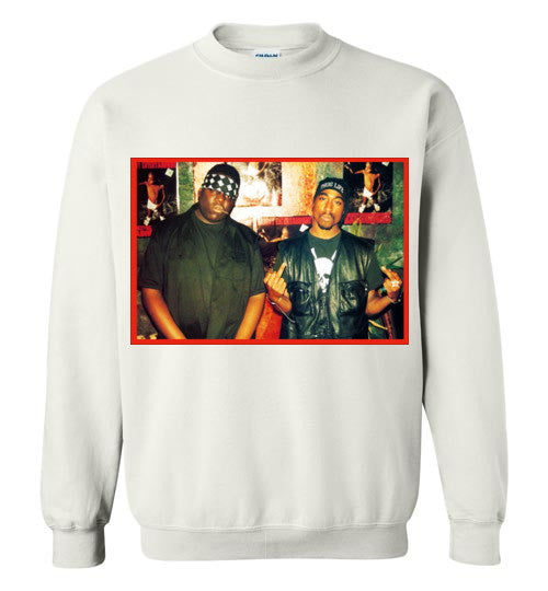 Tupac 2pac Shakur Makaveli Biggie Death Row hiphop v6, Gildan Crewneck Sweatshirt