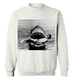 JAWS Movie Steven Spielberg Taking a Break Rare Vintage Style, Gildan Crewneck Sweatshirt