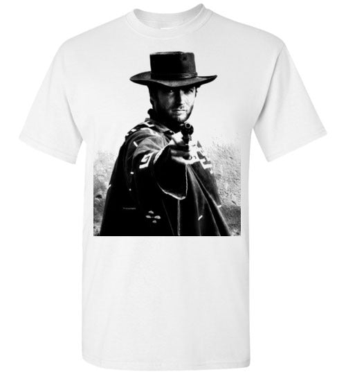 A Fistful of Dollars,Clint Eastwood,Sergio Leone, Spaghetti Western,The Good, the Bad and the Ugly,The Man with No Name,Ennio Morricone,v2,Gildan Short-Sleeve T-Shirt