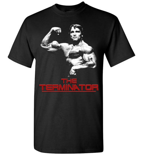 The Terminator, Arnold Schwarzenegger,bodybuilder,bodybuilder funny, parody,v6,Gildan Short-Sleeve T-Shirt