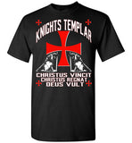 Knights Templar Christus Vincit Deus Vult Christus Regnat ,V16,T-Shirt