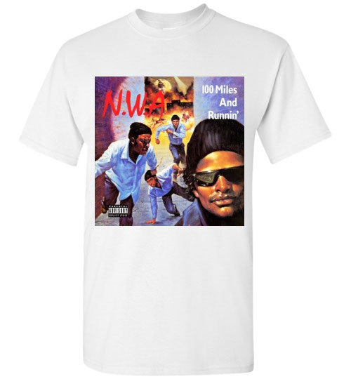 NWA 100 Miles And Runnin' Dr Dre Eazy E Yella MC Ren v6, Gildan Short-Sleeve T-Shirt