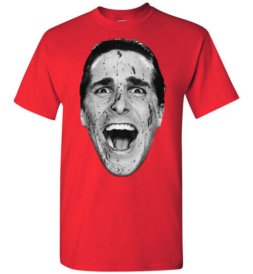 American Psycho Patrick Bateman Christian Bale Classic Movie ,Red, Gildan Short-Sleeve T-Shirt
