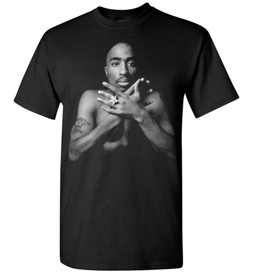 Tupac 2pac Shakur Makaveli Death Row hiphop gangsta Swag, v22, Gildan Short-Sleeve T-Shirt