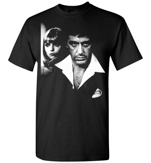 Tony Montana Scarface Al Pacino,michelle pfeiffer,Gangster Movie 80's , v10, Gildan Short-Sleeve T-Shirt