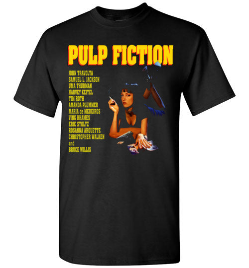 Pulp Fiction Mia Wallace , quentin tarantino, mobsters, john travolta, vincent, jules, v7b, Gildan Short-Sleeve T-Shirt