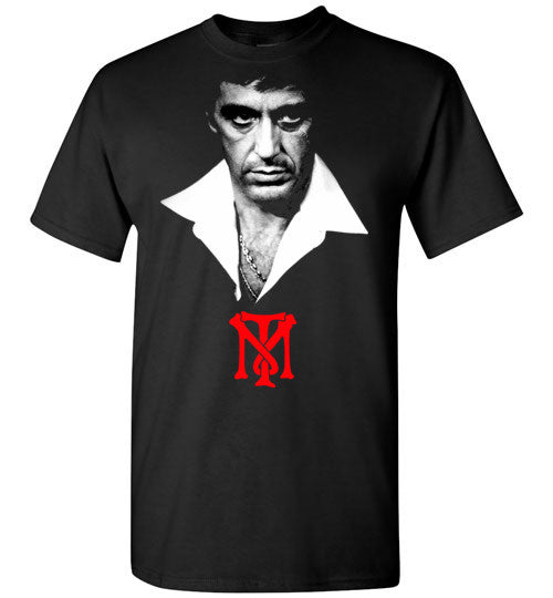 Tony Montana Scarface Al Pacino Gangster Movie 80's ,v2, Gildan Short-Sleeve T-Shirt