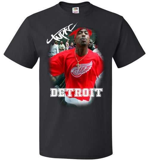 Tupac 2pac Shakur Makaveli Supporting Detroit Red Wings v15, FOL Classic Unisex T-Shirt